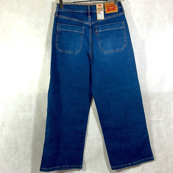 Levi’s Mile High Wide Leg Dark Wash Crop Jeans NWT Size 8 - Picture 5 of 6